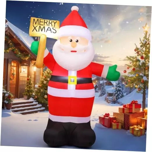 Decoraciones al aire libre inflables de Navidad de 8 pies para Santa Claus patio volado Santa