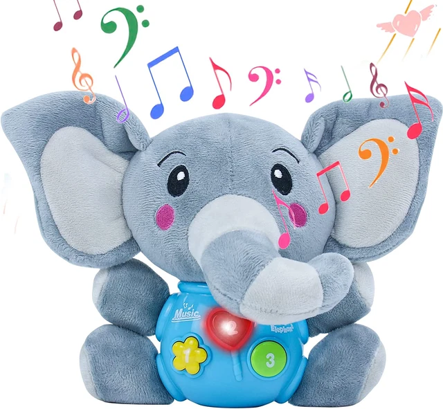 Baby Elefant Kuscheltier Spielzeug Interaktives Lernspielzeug Musikspielzeug