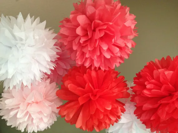 18x tissue paper pom poms balls birthday engagement wedding party venue decor