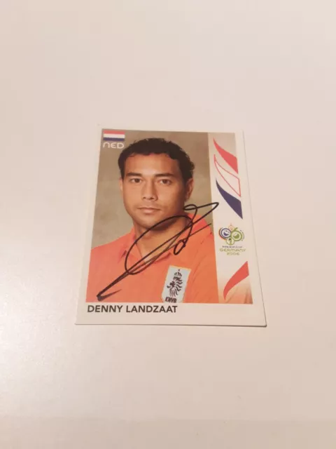 Panini Sticker WM 2006 signiert Denny Landzaat Niederlande NEU