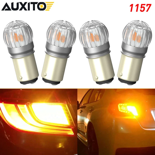 4x 1157 7528 SMD LED Amber Yellow Turn Signal Parking DRL Lights Replacement USA