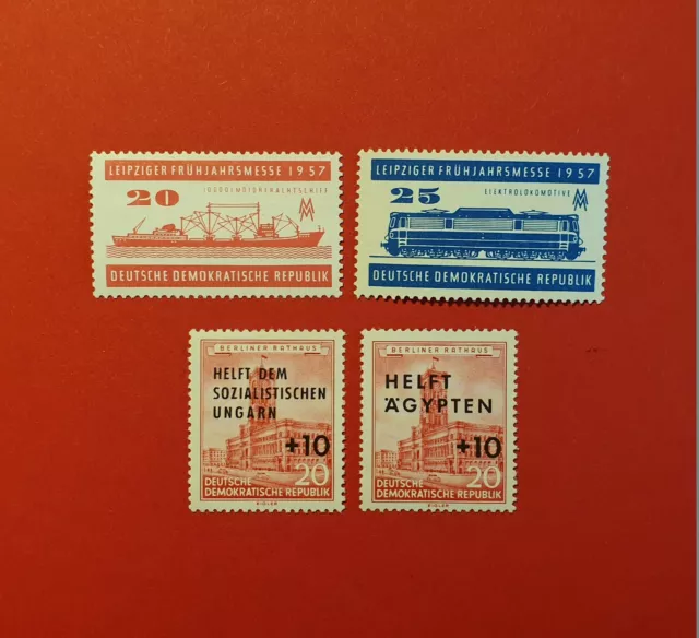 DDR 1956/57    - Kleines Lot aus 1956/57 - Kpl. postfrisch    H20
