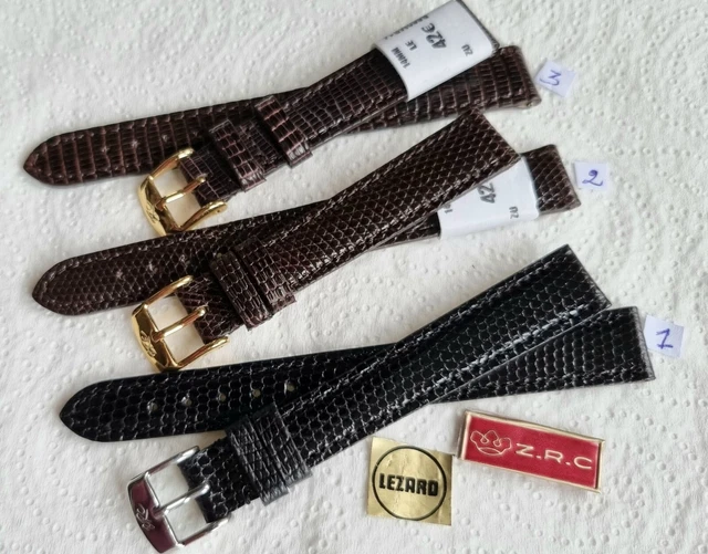 Bracelets De Montre Vintage Fleurus - Cuir Veau Ou Chèvre, Largeur 16 Ou 18mm, Fait Main En France