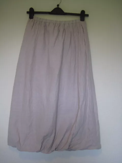 Elemente Clemente (OSKA) beige balloon lagenlook linen skirt size 2