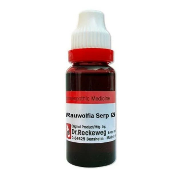 Dr. Reckeweg Germany Homeopathy Rauwolfia Serpentina  Mother Tincture (Q) 20ml