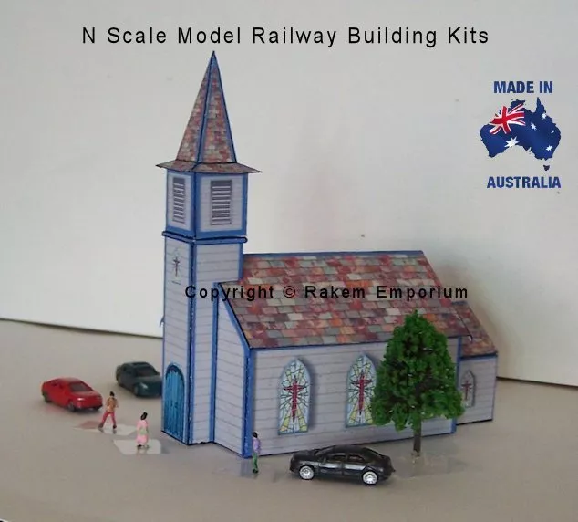 N Scale Church Model Railway Building Kit - NSC1
