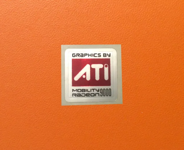 1 pcs Graphics by ATI Mobility Radeon 9000 Label Sticker Logo Decal 20mm x 20mm
