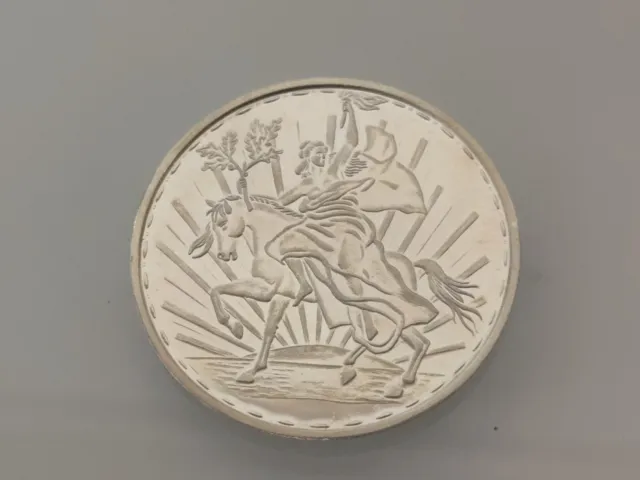 Moneda Medalla 2 Onzas Caballito México Proof Plata 999 Cápsula