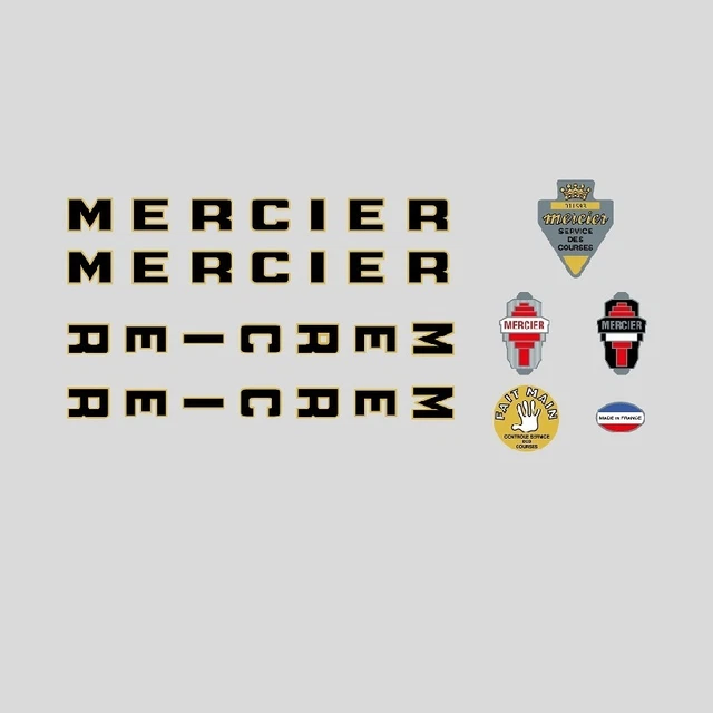 Autocollants Vélo Mercier Tour De France 1960/70 – Décalcomanie N.33