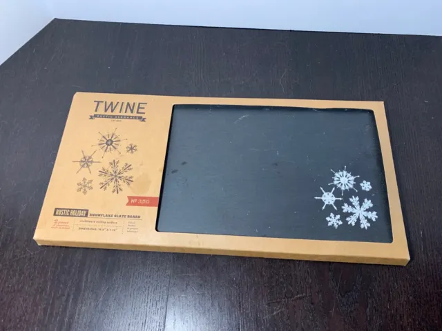 Twine Rustic Elegance Slate Cheese Board Chalkboard Serving Tray SnowflakeDesign