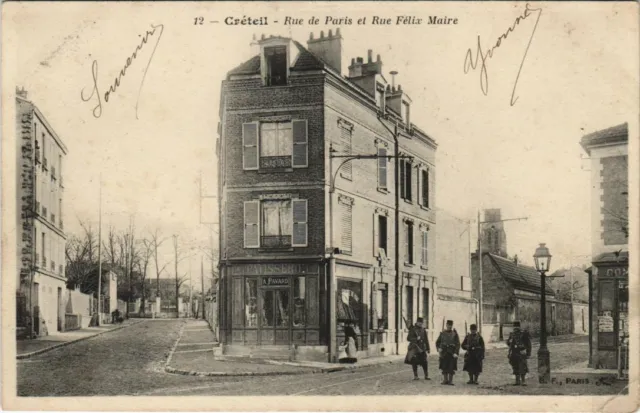 CPA CRÉTEIL - rue de PARIS et rue felix maire (145636)