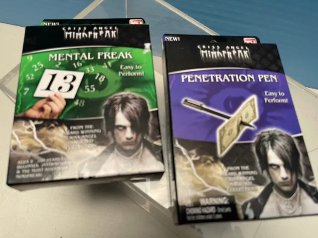 Criss Angel Mind Freak 2 Magic Tricks - Mental Freak - Penetration Pen -Both NEW