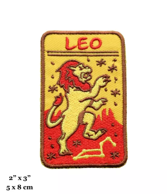 Leo Zodiac Sign Astrology Constellations Embroidered Iron On Patch