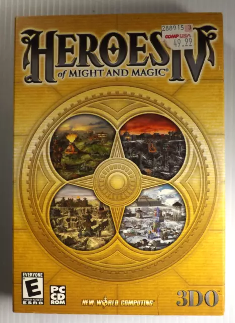 HEROES of Might & Magic IV Complete PC Big BOX Video Game RTS Strategy