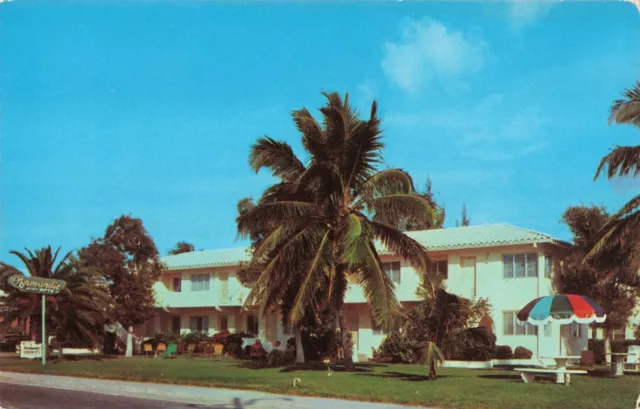 Hollywood Beach Florida, Normandie Apartments, Advertising, Vintage Postcard