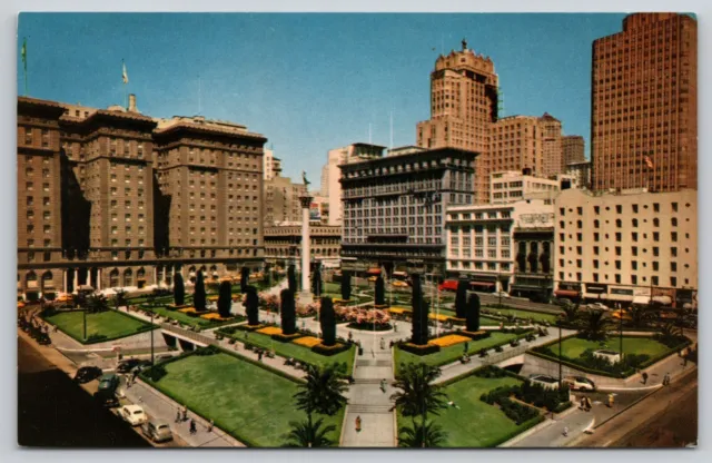 Postcard CA San Francisco Union Square St. Francis Hotel