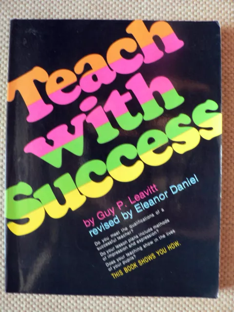 Teach with Success -  for Sunday School , Religious Educators (Paperback 1990)