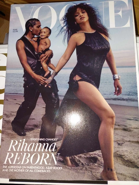 VOGUE UK MAGAZINE March 2023 Rihanna ASAP Rocky Subscriber's Cover