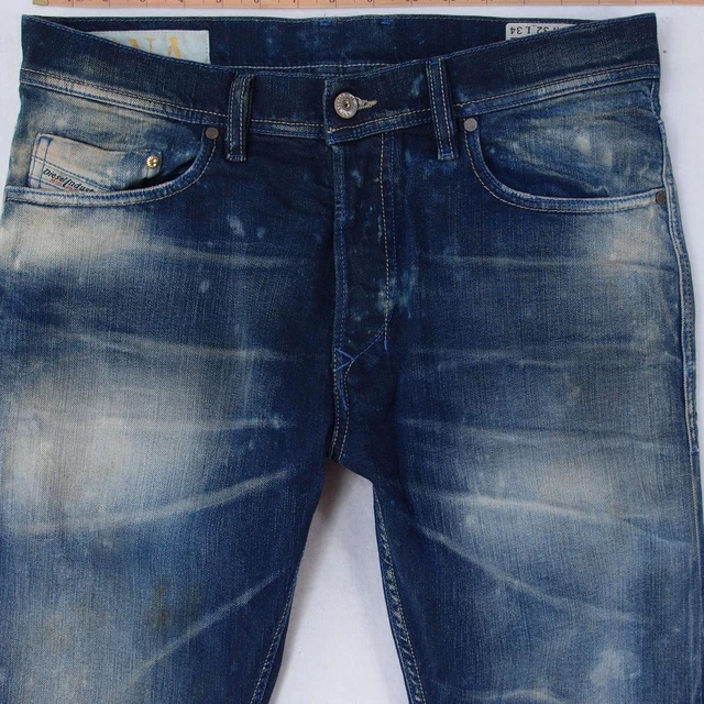 MENS DIESEL TEPPHAR 0881W Stretch Slim Straight Blue Jeans W32 L34 39.99 PicClick UK