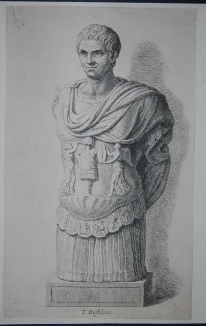 Porträt. Portrait En la Moitié de Figure Après Une Skulptur. Kupferstich. Tullus