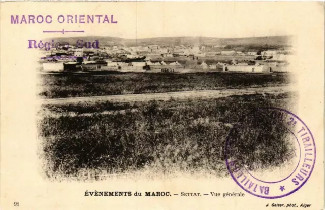 CPA AK Geiser 91 evenements du Maroc Settat Vue générale MAROC (757960)