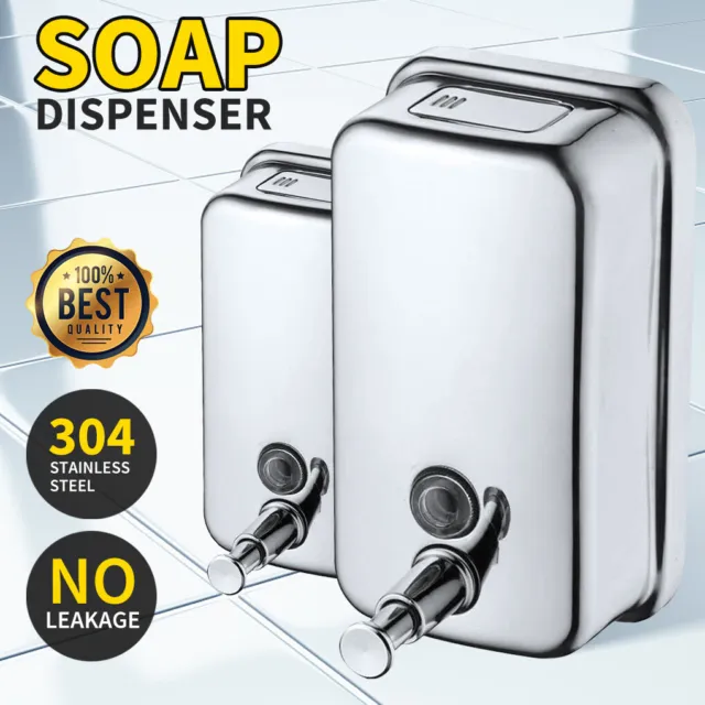 Vivva Hand Wash Shampoo Soap Dispenser Shower Liquid Manual Bathroom Wall Mount