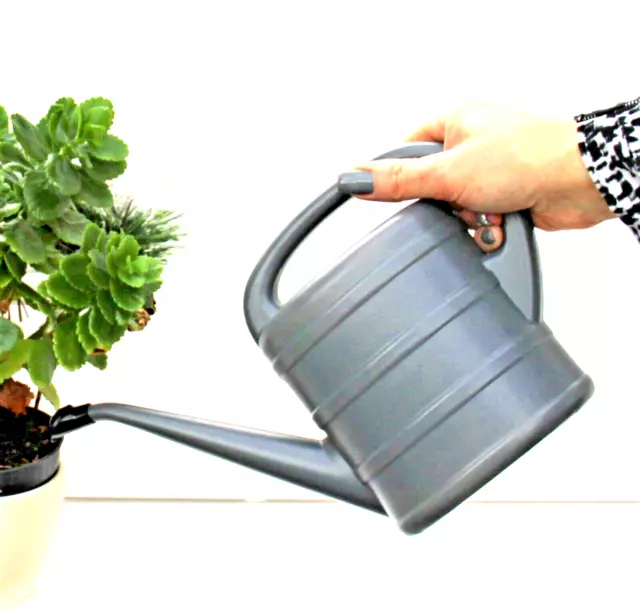 Watering Can Indoor Long Spout Garden Plants Grey Plastic In/Out 1 Ltr