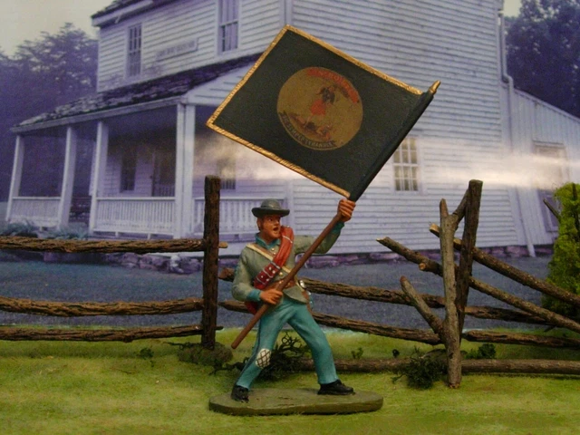 ACW Civil war Britains rare Reb Virginia Flag Valley flag fit Britains K/C ACW Civil war Britains rare Reb Virginia Flag Valley flag fit Britains K/C
