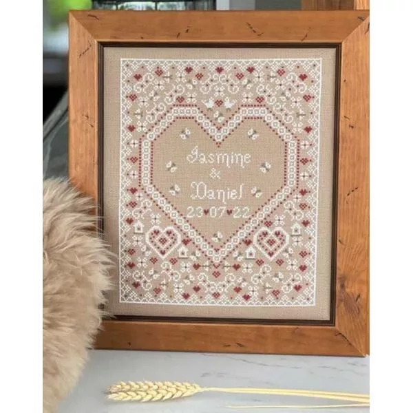 Historical Sampler Company - White Confetti Wedding Counted Cross Stitch Kit