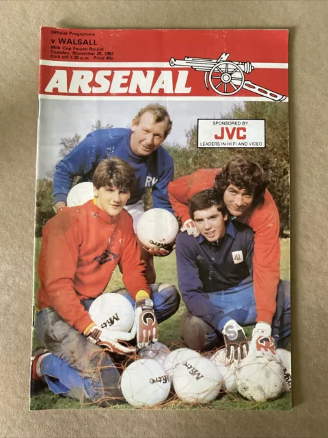 Arsenal V Walsall 1983-84 League Cup Programme