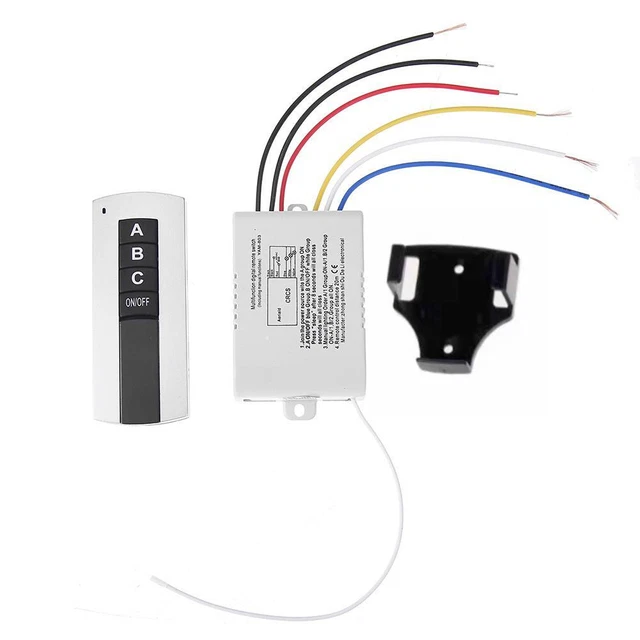 Wireless 220V Lamp Remote Control Switch Receiver Transmitter (3 Relay) FS2#
