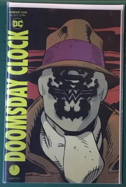 Doomsday Clock #1 - 2018 | Lenticular Watchmen Variant | 1st Rorschach | B&B