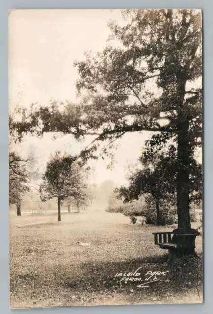 Island Park FARGO North Dakota RPPC Antique Photo Postcard 1929