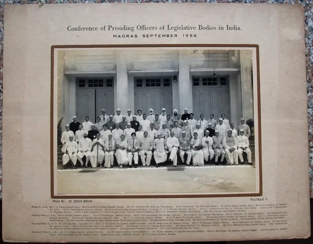Legislative Bodies In India 1956 Group Photo zaz