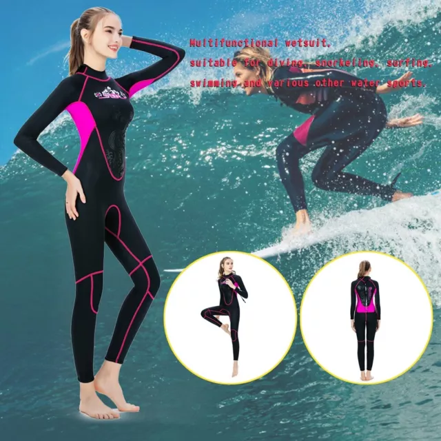 3MM Women Neoprene Wetsuit Surfing Diving Suit Full Body Snorkeling Triathlon EP