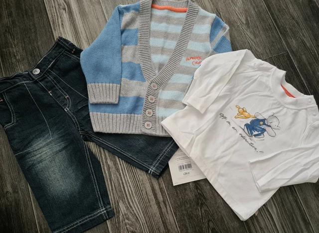 Bnwt Humphreys Corner 3 Piece Jeans Top Knitted Cardigan 3-6 Months Gift