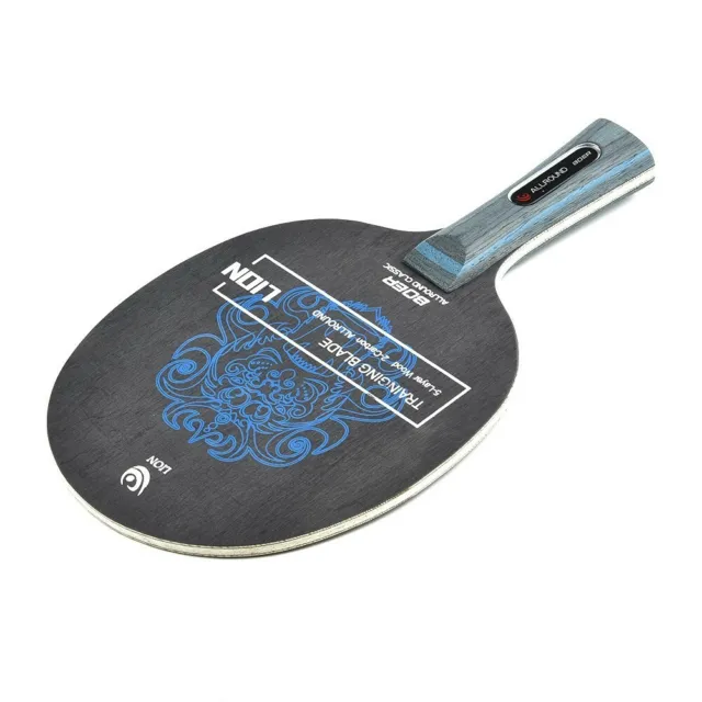 1x Professional Table Tennis Racket Paddle Ping Pong Bat 7 Ply Long Handle Grip