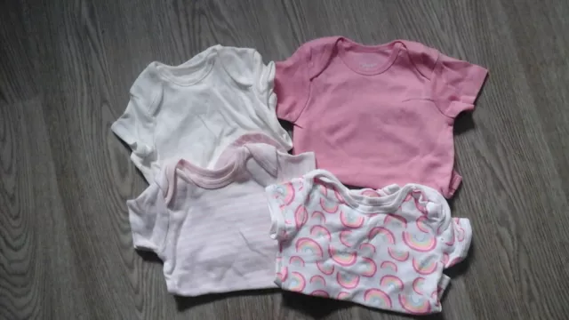 Baby Girls 0-3 Months Short Sleeve Bodysuits Bundle