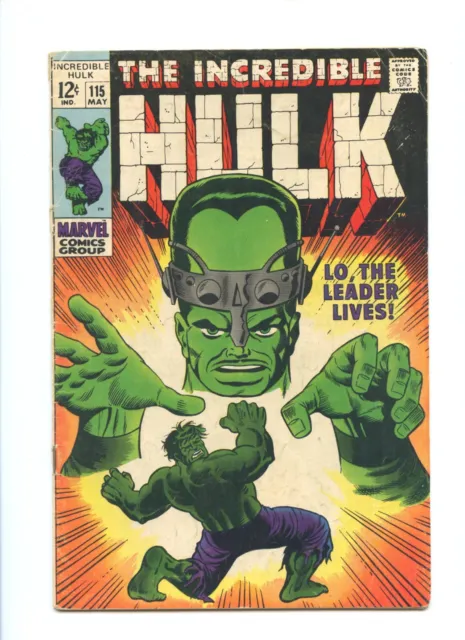 Incredible Hulk #115 1969 (GD/VG 3.0)(Cover Detached Top Staple)*