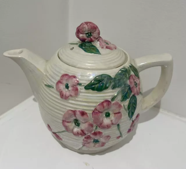 MALING Collectable Lustre Ware Flower Teapot Blossom Time