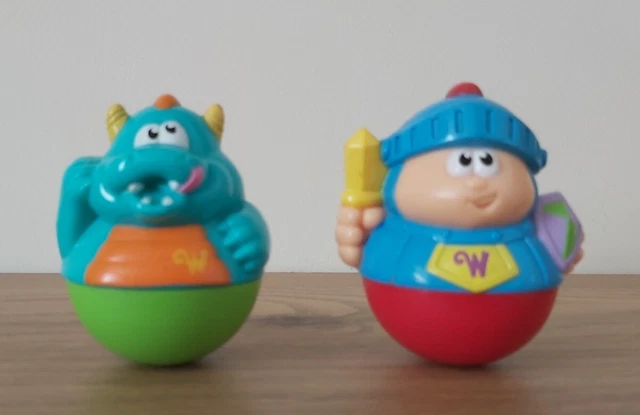 PLAYSKOOL HASBRO WEEBLES Knight and Dragon figures From 2005 4.50