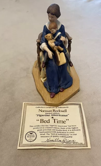 Norman Rockwell Figurine Americana "Bed Time" 1981 Limited Edition NO BOX
