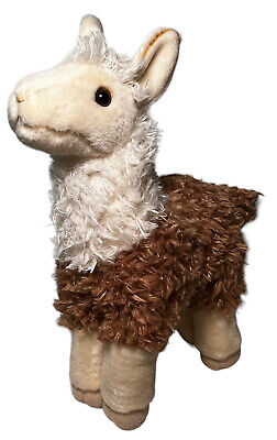 AURORA MIYONI LLAMA Alpaca Plush Stuffed Animal 12" Brown Cream Two ...