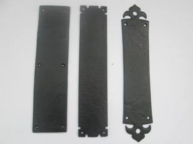 12" Cast Iron Old Style Finger Plate Door Push Pull Plates