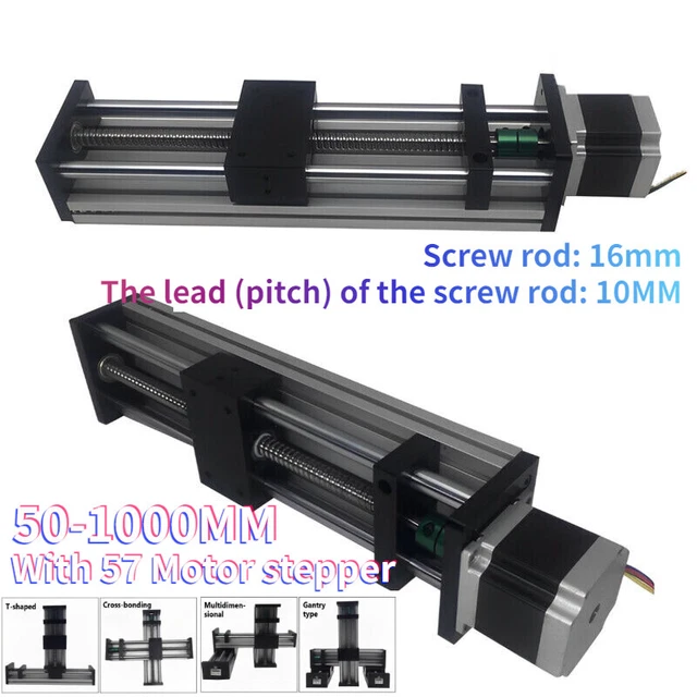 CNC GUIDE LINEAR Stroke Rail Motion Slide Actuator Stepper W/ 57 Motor ...