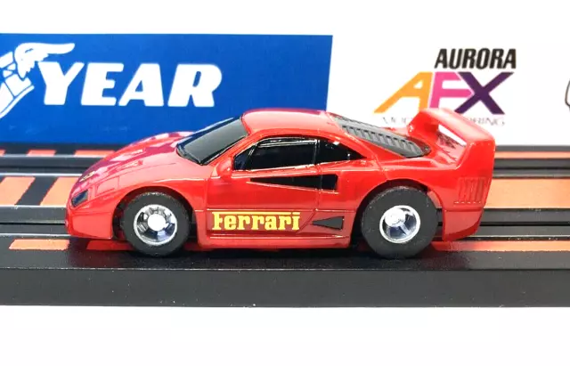 Ho Slot Cars, Vintage Red Ferrari Race Car, Translucent Body, Fast Magnum 440-X2 3