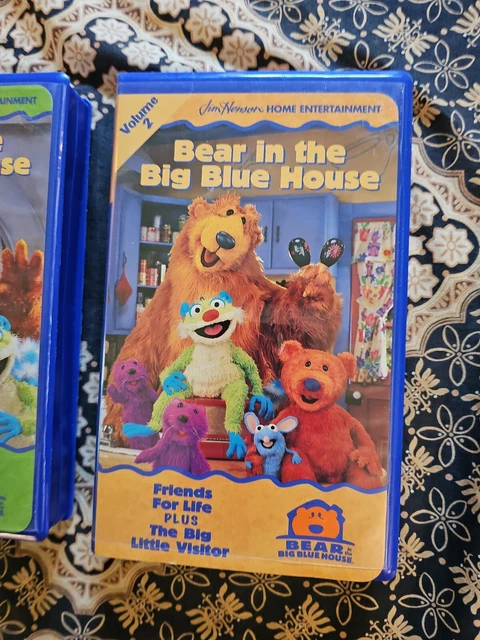 BEAR IN THE BIG BLUE HOUSE VHS TAPE LOT Volumes 1 & 2 DURACASE Jim ...