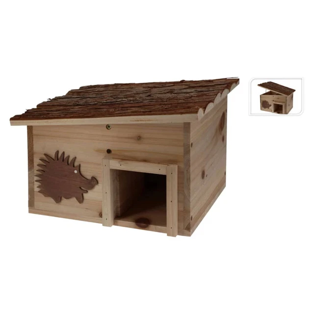 Progarden Igelhaus Holz Mit Baumrinde 34x28x22 cm