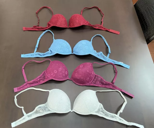 TEZENIS STOCK 4 Reggiseni Imbottiti Bordeaux Azzurro Rosso Viola E