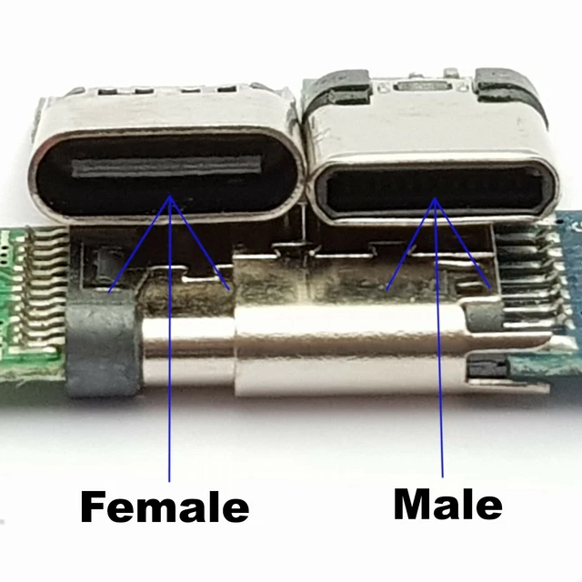 TINY USB TYPE C Female Male Connector Breakout Board Solder Modules £2. ...
